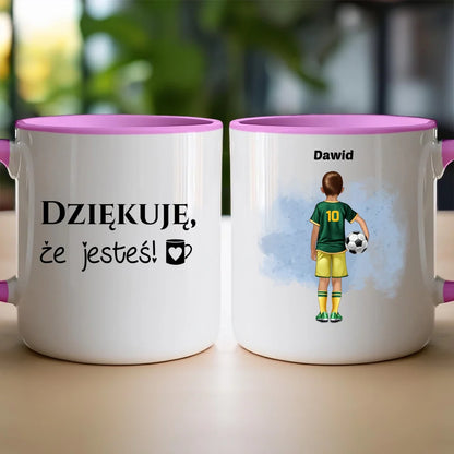 Kubek na Dzień Chłopaka "Piłkarz", personalizowany