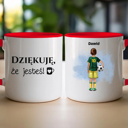 Kubek na Dzień Chłopaka "Piłkarz", personalizowany