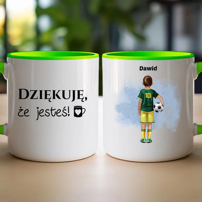 Kubek na Dzień Chłopaka "Piłkarz", personalizowany