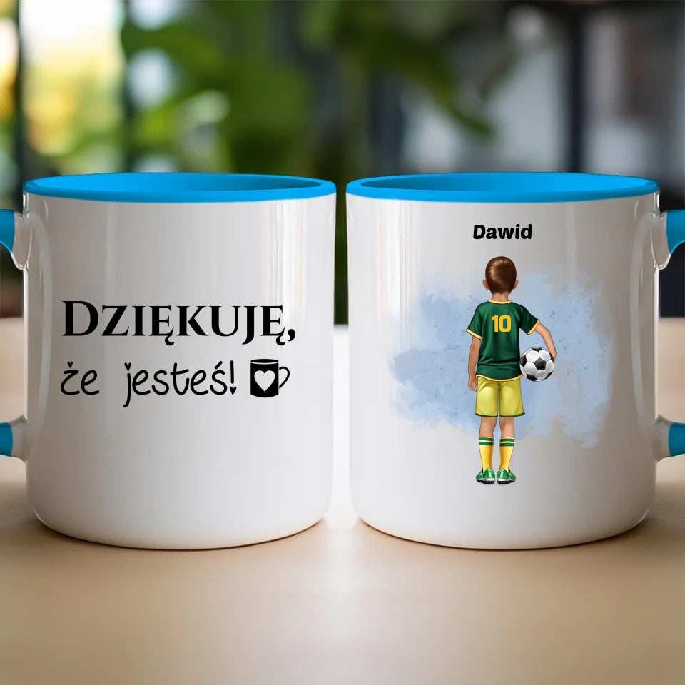 Kubek na Dzień Chłopaka "Piłkarz", personalizowany