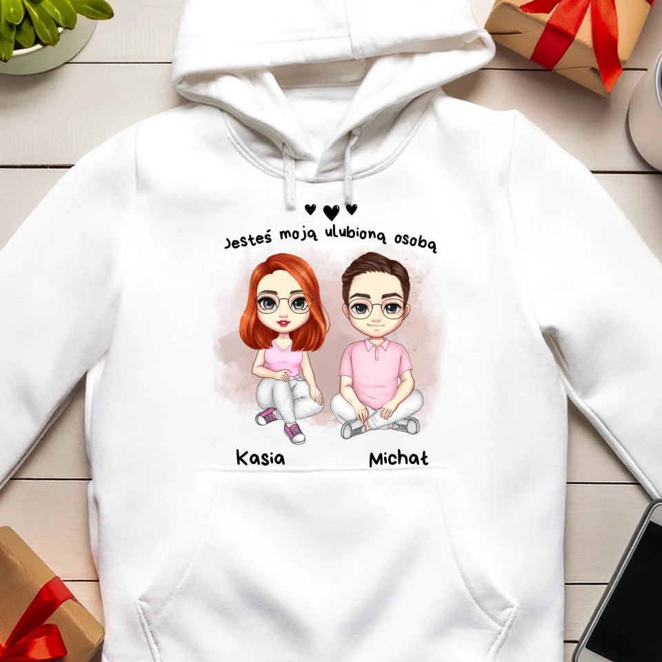 Bluza kangur na Dzień Chłopaka "Jesteś moją ulubioną osobą", personalizowana