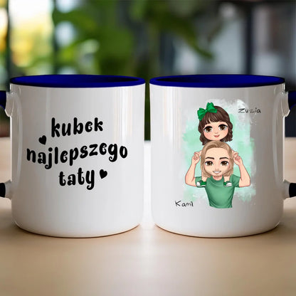 Personalizowany kubek na Dzień Ojca "Tata z dzieckiem na rękach"