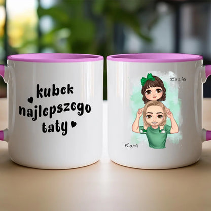 Personalizowany kubek na Dzień Ojca "Tata z dzieckiem na rękach"