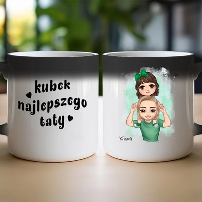 Personalizowany kubek na Dzień Ojca "Tata z dzieckiem na rękach"