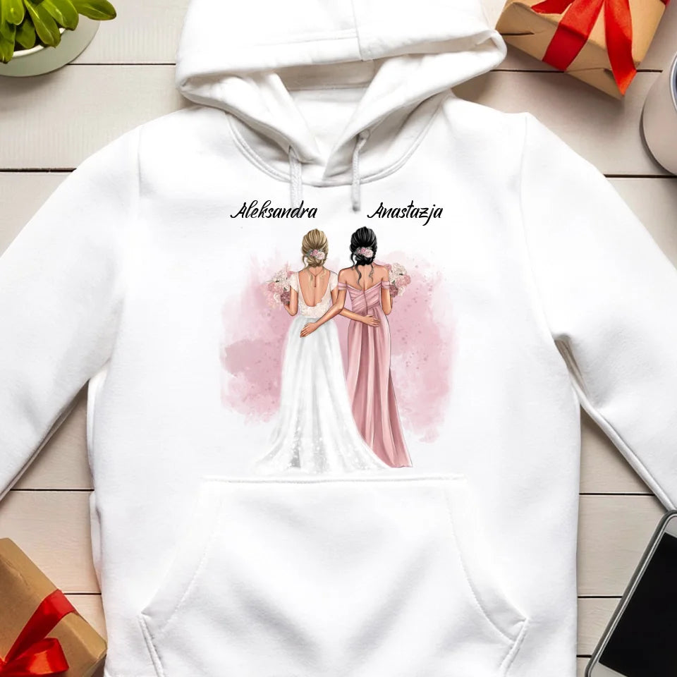 Bluza kangur personalizowana dla Panny Młodej "Panna Młoda z Druhną"