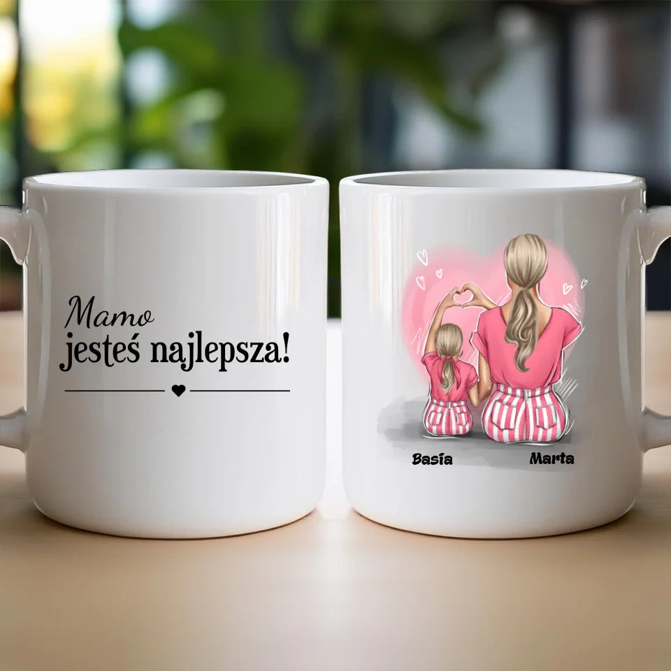 Personalizowany kubek na Dzień Matki "Mama z córką"