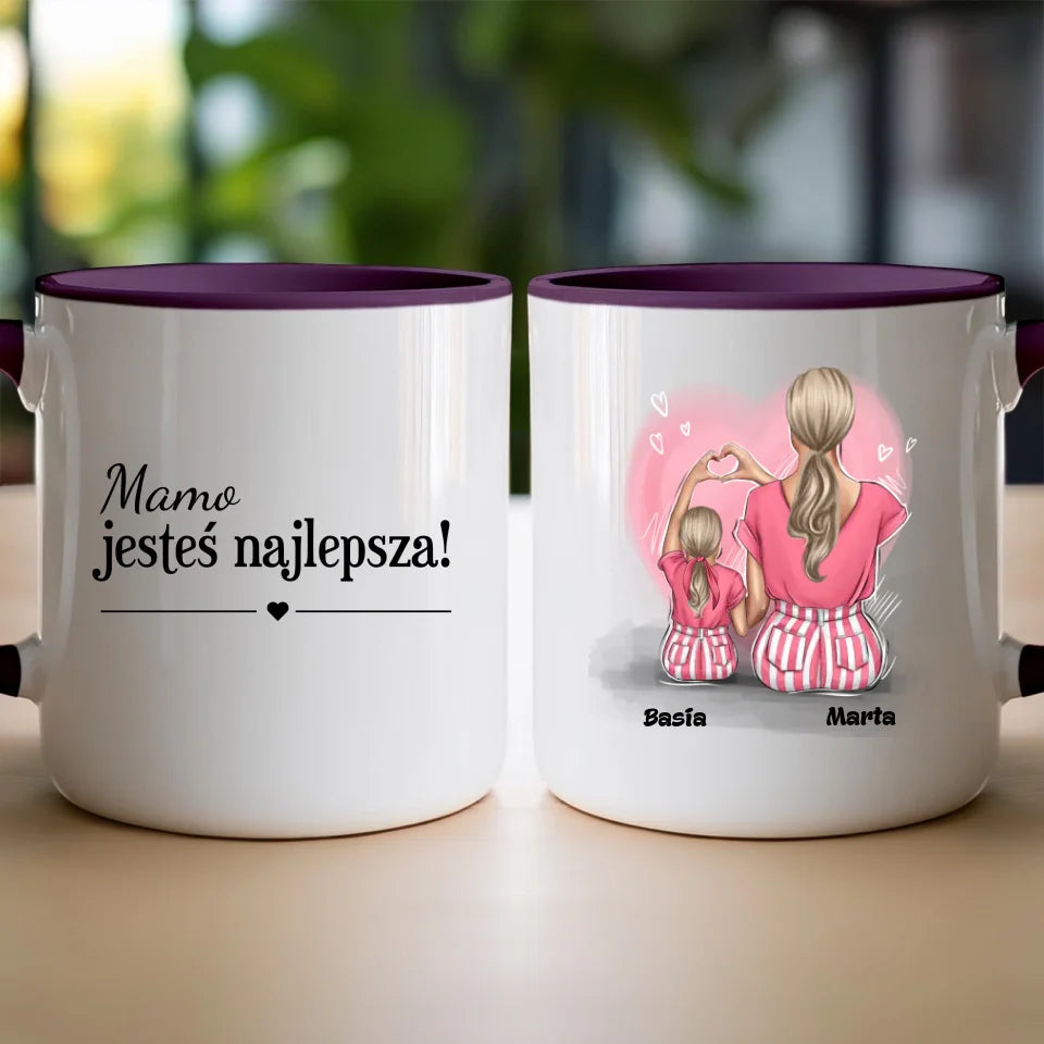 Personalizowany kubek na Dzień Matki "Mama z córką"