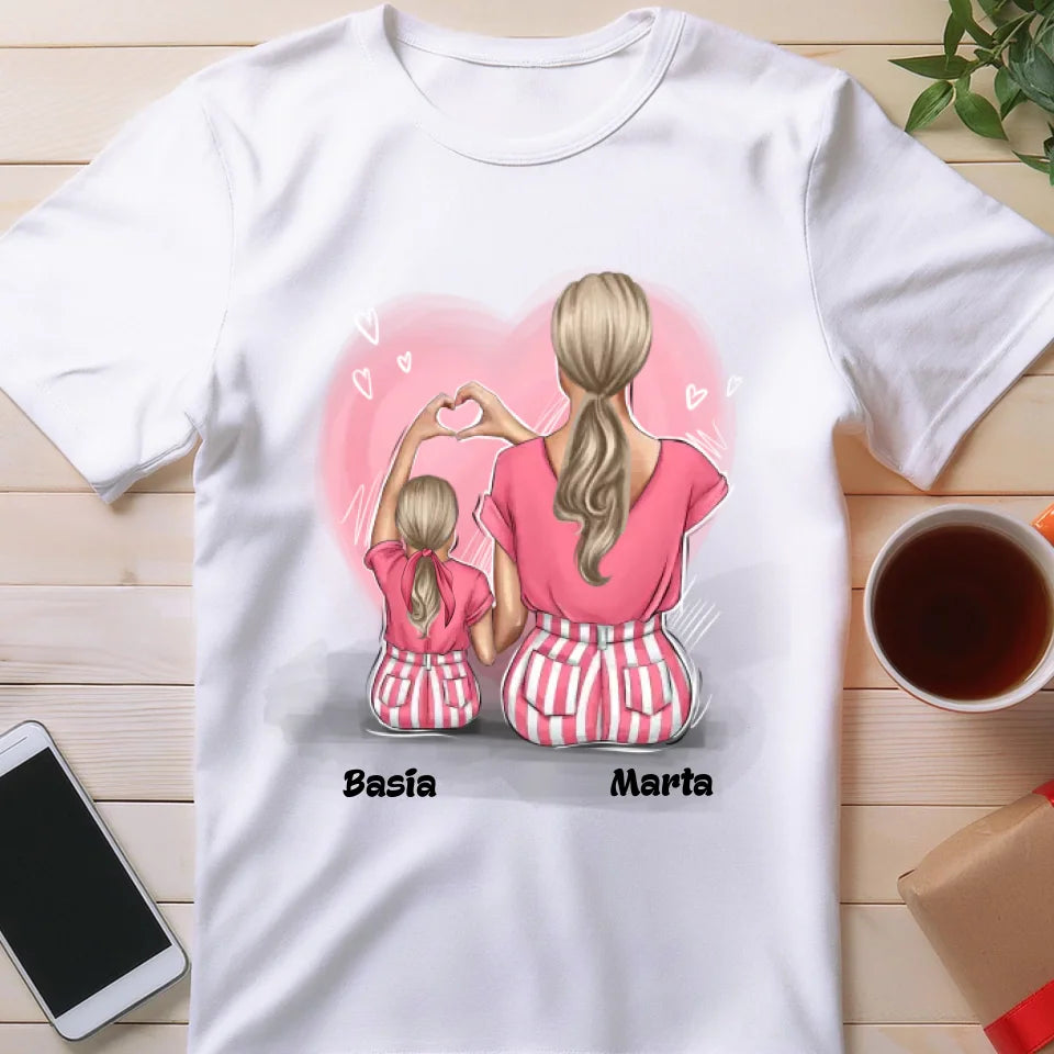 Personalizowana koszulka na Dzień Matki "Mama z córką"