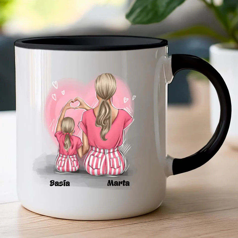 Personalizowany kubek na Dzień Matki "Mama z córką"