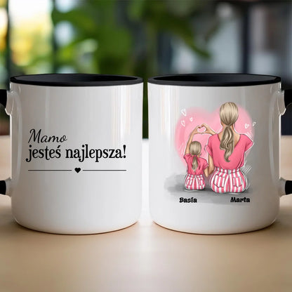 Personalizowany kubek na Dzień Matki "Mama z córką"