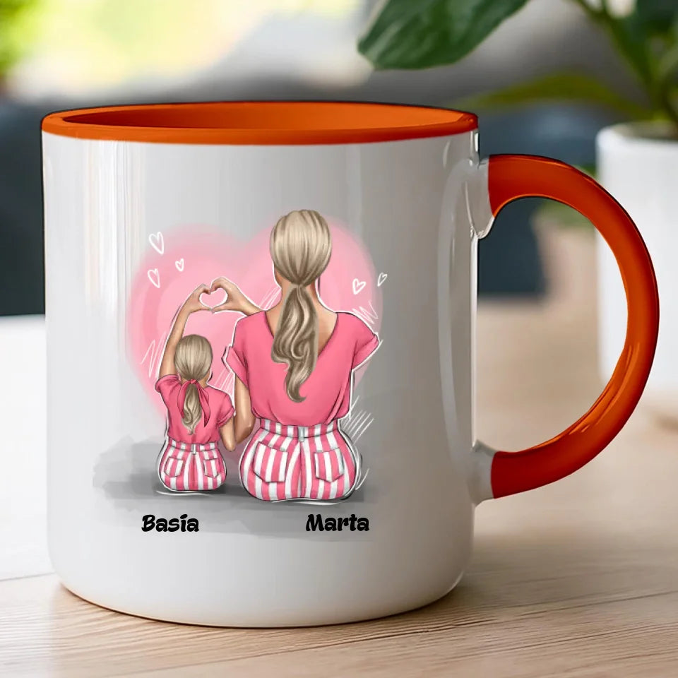 Personalizowany kubek na Dzień Matki "Mama z córką"