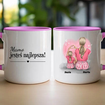 Personalizowany kubek na Dzień Matki "Mama z córką"