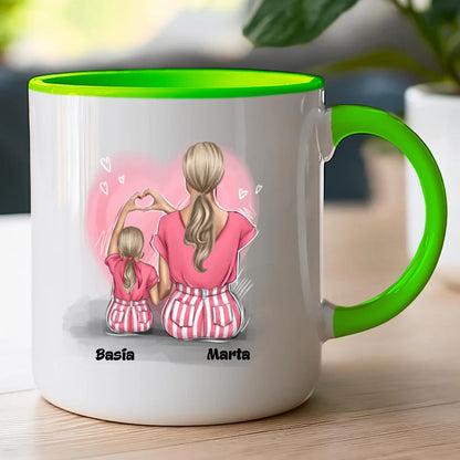 Personalizowany kubek na Dzień Matki "Mama z córką"