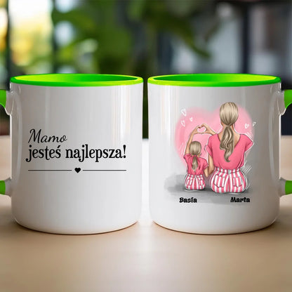 Personalizowany kubek na Dzień Matki "Mama z córką"