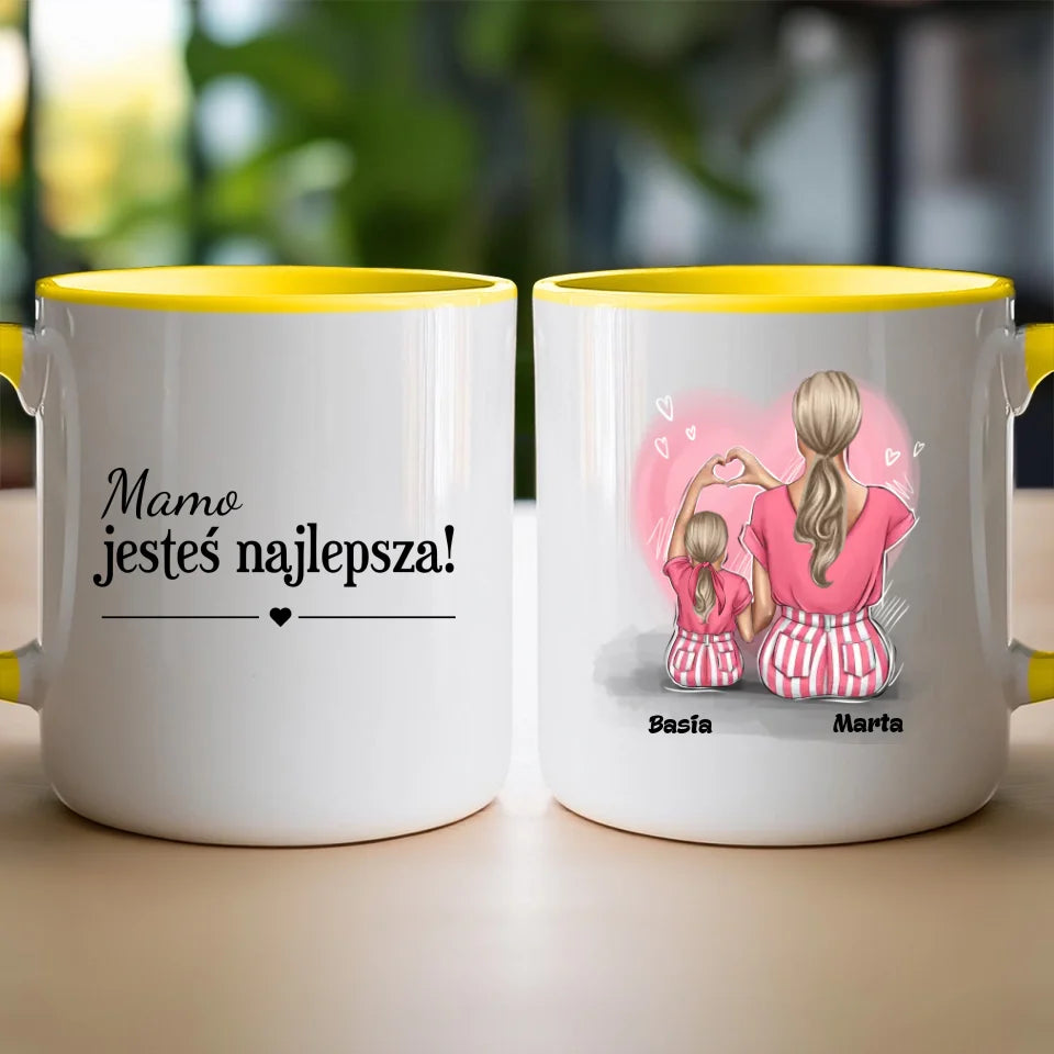 Personalizowany kubek na Dzień Matki "Mama z córką"