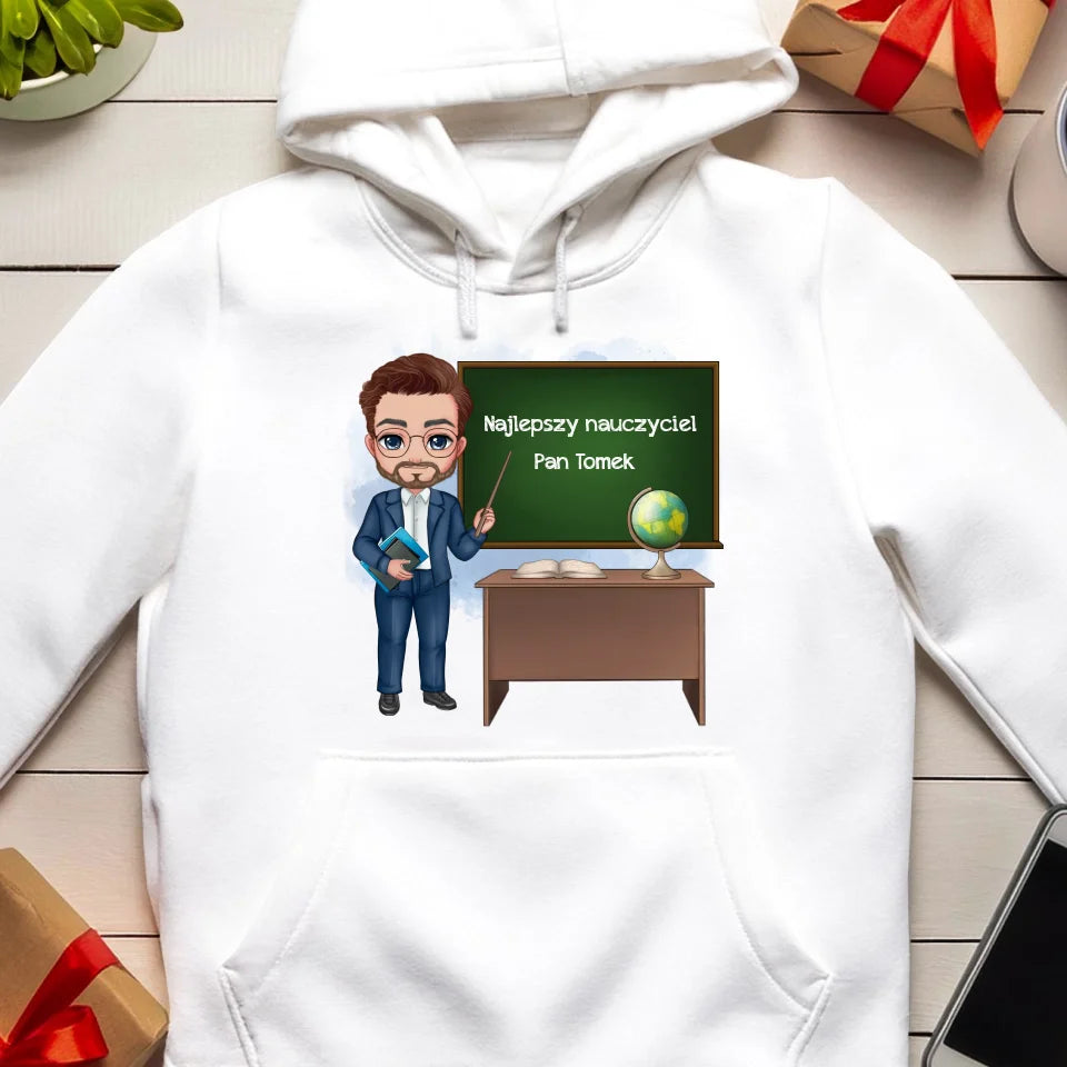 Personalizowana bluza kangur na Dzień Nauczyciela "Najlepszy nauczyciel"