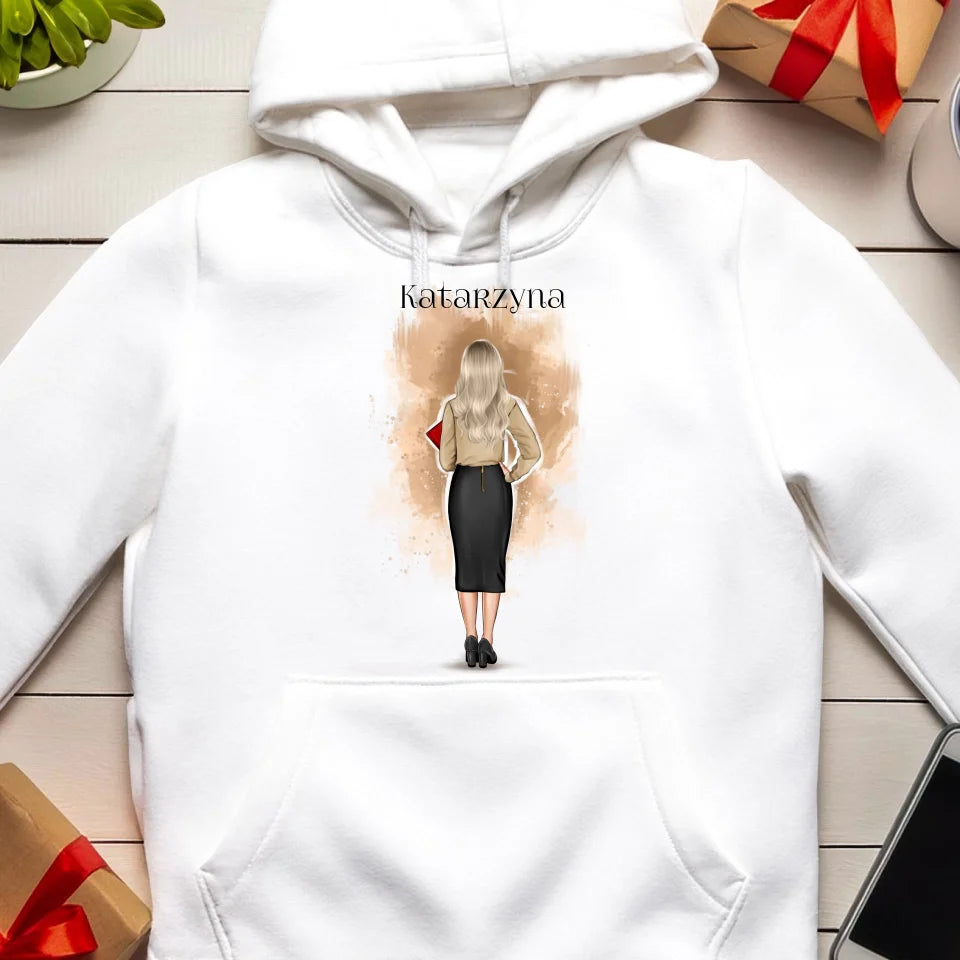 Bluza kangur personalizowana dla Nauczycielki "Elegancka kobieta"