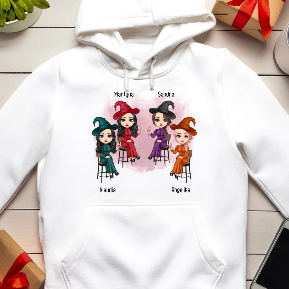 Personalizowana bluza kangur dla Przyjaciółek "Halloween, Czarownice"