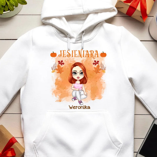 Personalizowana bluza kangur dla Dziewczyny "Jesieniara"