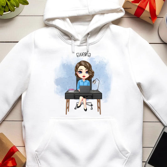 Bluza kangur dla Dziewczyny "Businesswoman", personalizowana