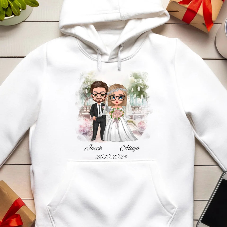 Bluza kangur personalizowana dla Młodej Pary "Ślub"