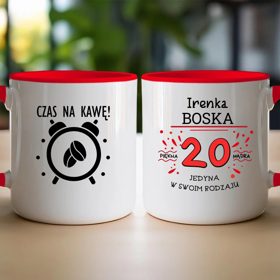 Kubek na Urodziny "Boska 20-tka", personalizowana