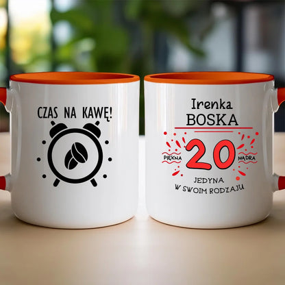 Kubek na Urodziny "Boska 20-tka", personalizowana