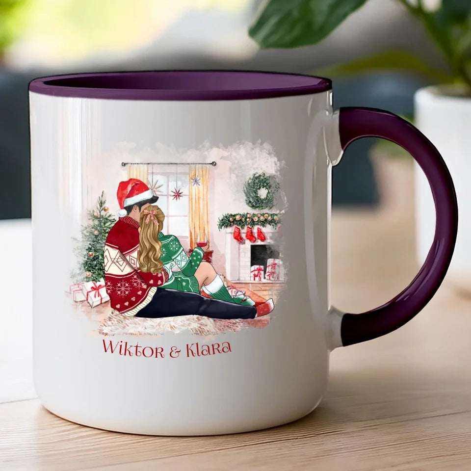 Kubek personalizowany świąteczny dla par #58