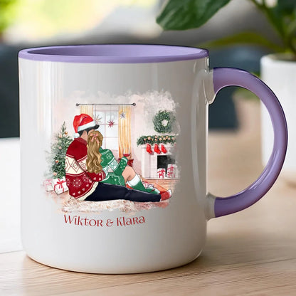 Kubek personalizowany świąteczny dla par #58