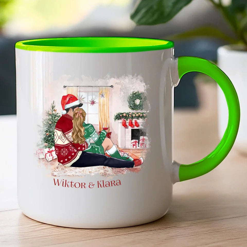 Kubek personalizowany świąteczny dla par #58