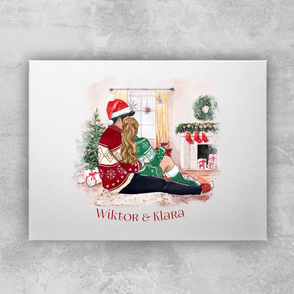 Obraz personalizowany świąteczny dla par #57