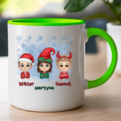 Kubek świąteczny dla dzieci "Mikołaj, Elf, Renifer", personalizowany