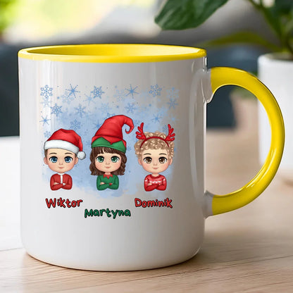 Kubek świąteczny dla dzieci "Mikołaj, Elf, Renifer", personalizowany