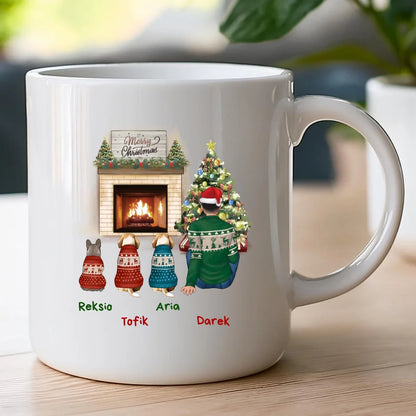 Kubek personalizowany świąteczny dla mężczyzny - pieski #650