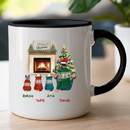 Kubek personalizowany świąteczny dla mężczyzny - pieski #650