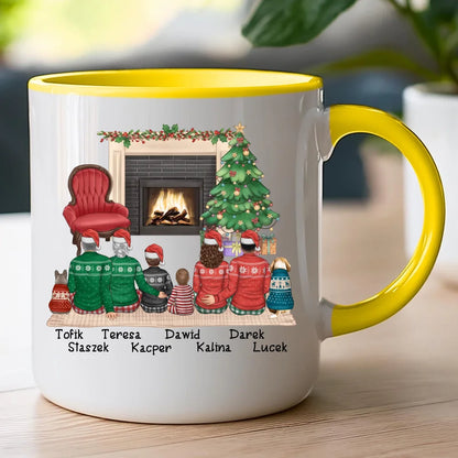 Kubek personalizowany świąteczny dla rodziny - z pieskami #810