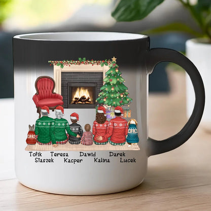 Kubek personalizowany świąteczny dla rodziny - z pieskami #810