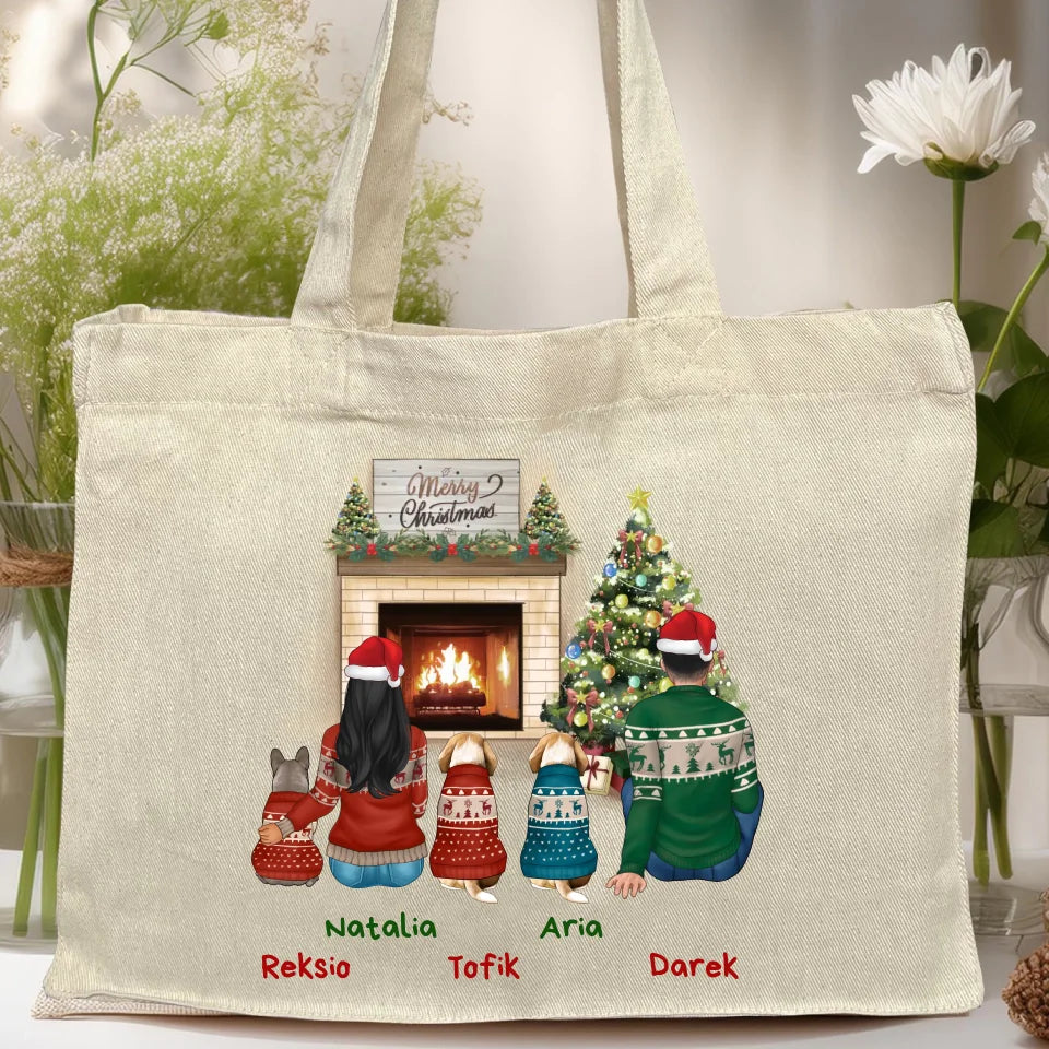 Torba personalizowana świąteczna dla par - pieski #55