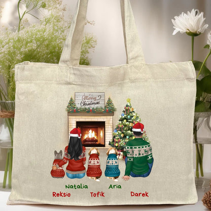Torba personalizowana świąteczna dla par - pieski #55
