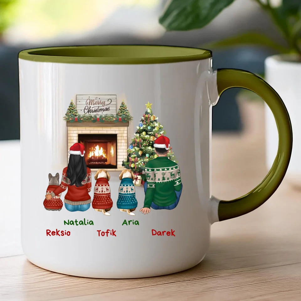 Kubek personalizowany świąteczny dla par - pieski #55