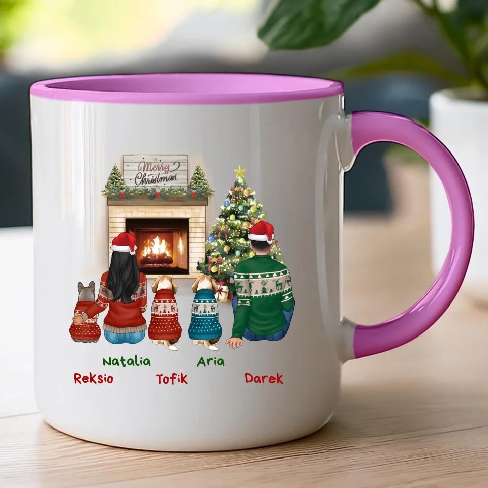 Kubek personalizowany świąteczny dla par - pieski #55