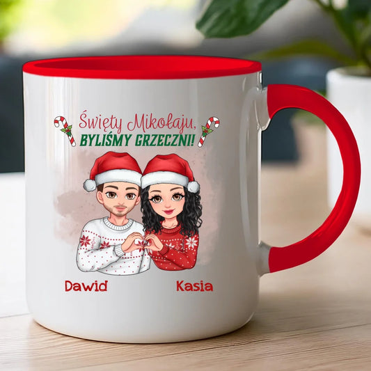 Kubek personalizowany świąteczny dla pary #54