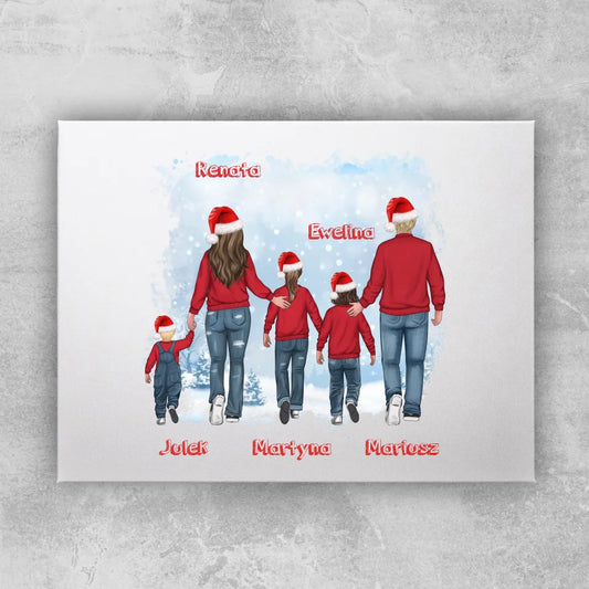 Obraz personalizowany świąteczny dla rodziny #814