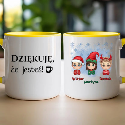 Kubek świąteczny dla dzieci "Mikołaj, Elf, Renifer", personalizowany