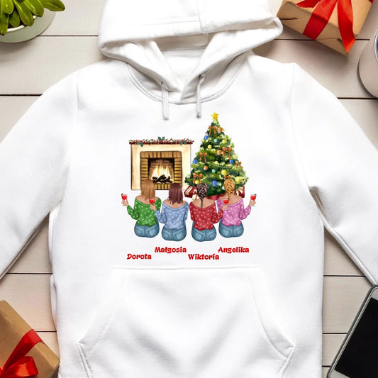 Bluza kangur dla Przyjaciółek "Święta, Mikołajki", personalizowana