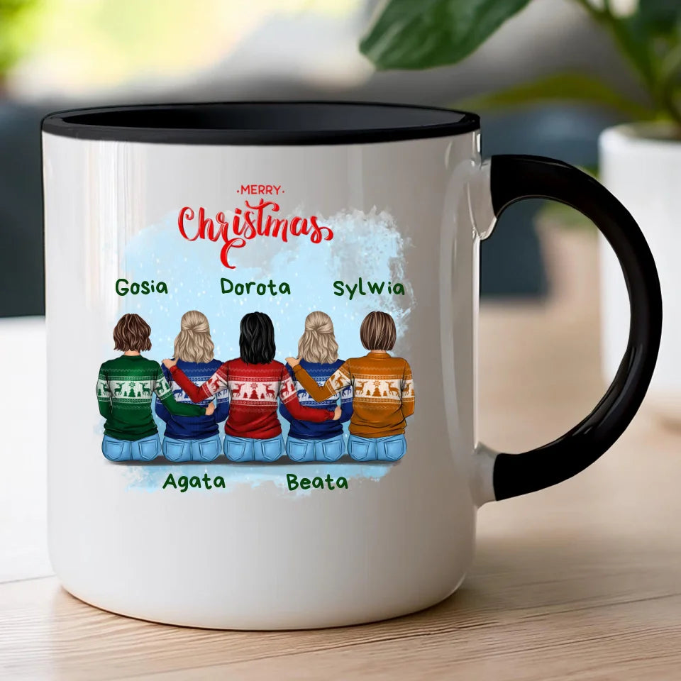 Kubek personalizowany świąteczny dla przyjaciółek 2-5 osób #126