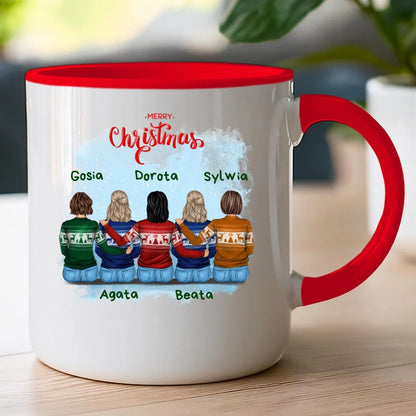 Kubek personalizowany świąteczny dla przyjaciółek 2-5 osób #126