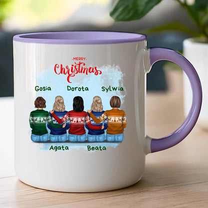 Kubek personalizowany świąteczny dla przyjaciółek 2-5 osób #126