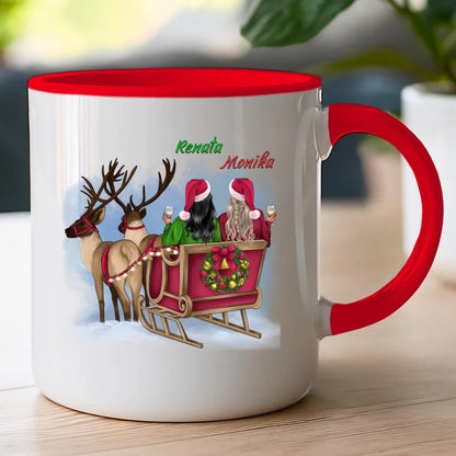 Kubek personalizowany świąteczny dla przyjaciółek #125