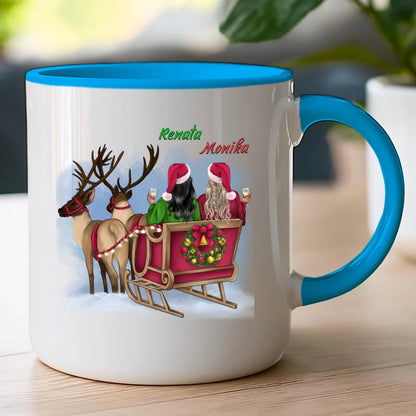 Kubek personalizowany świąteczny dla przyjaciółek #125